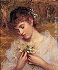 Sophie Gengembre Anderson Canvas Paintings - Love In a Mist